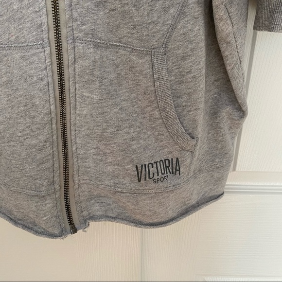 VICTORIA SECRET SPORT GREY ZIP UP SWEATSHIRT - Picture 7 of 10